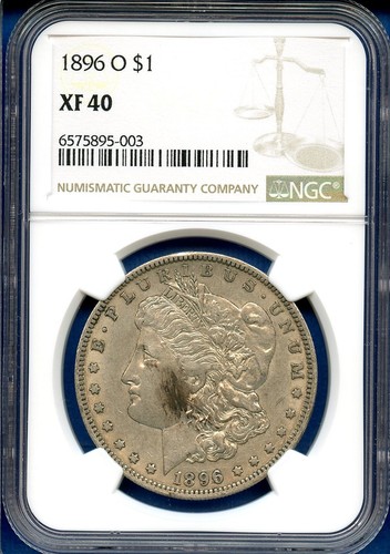 1896 ngc xf40 morgan silver - 1896, o