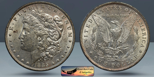 1885 morgan silver - silver, dollar