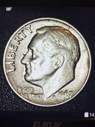Rare 1967 roosevelt dime - 1967,
