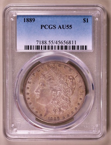 1889 morgan dollar - morgan, au55