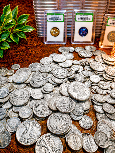 Old estate coin lots - coin,