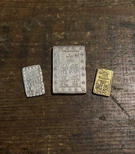 Silver and gold japanese - and,