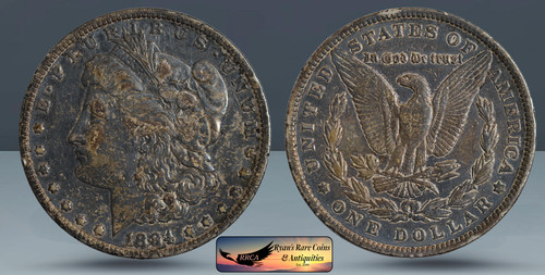 1884 morgan dollar - dollar,, very